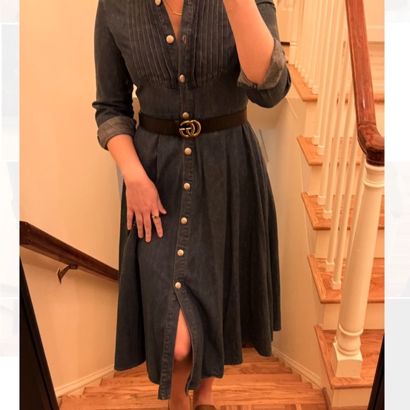 Vintage 100% Cotton Denim Dress | Heritage Equestrian Style - Picture 2 of 7